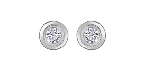 Stud Earrings 14kt White Gold - Maple Leaf Diamonds | ML895W20
