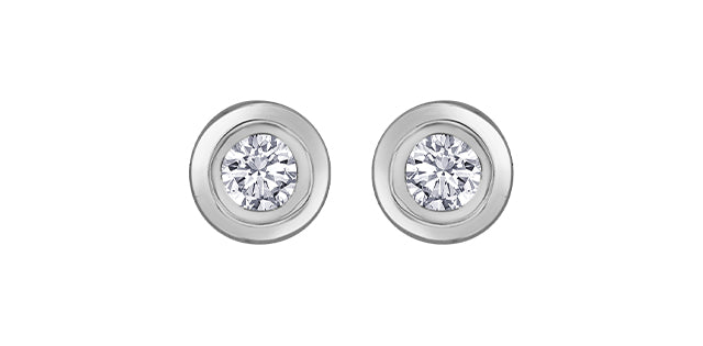 Stud Earrings 14kt White Gold - Maple Leaf Diamonds | ML895W20