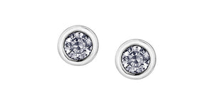 Stud Earrings 14kt White Gold - Maple Leaf Diamonds | ML895W30