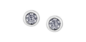 Stud Earrings 14kt White Gold - Maple Leaf Diamonds | ML895W10