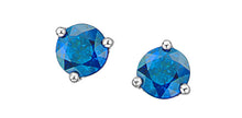 Charger l&#39;image dans la galerie, Stud Earrings - 10Kt White Gold - Blue Topaz | DX606WBT
