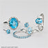 Charger l&#39;image dans la galerie, Stud Earrings - 10Kt White Gold - Blue Topaz | DX606WBT
