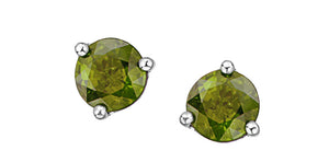 Stud Earrings - 10Kt White Gold - Peridot | DX606WPER