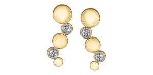 Earrings - Natural Diamond  - 10Kt Yellow Gold | DD3089