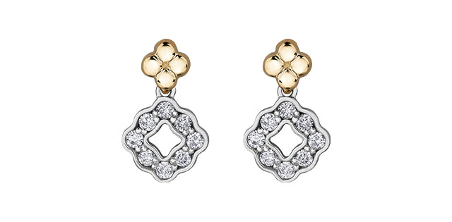 Earrings - Diamonds - 10Kt yellow gold  | DD7261