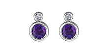 Charger l'image dans la galerie, Earrings - Amethyst &amp; Diamonds - 10KT White Gold | DD8074WAM
