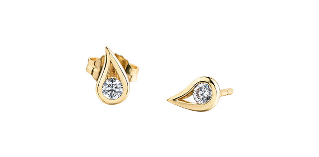 Stud Earrings 14kt Yellow Gold -Maple Leaf Diamonds | ML668Y16