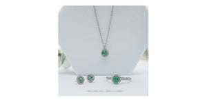 Earrings - Diamonds & Emeralds - 10kt White Gold | DX897WEM