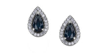 Charger l&#39;image dans la galerie, Earring 10kt white gold Diamond &amp; Sapphire earrings | DD7645
