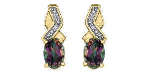 Earring 10kt Yellow Gold Diamond & Mystic Topaz | DD7734Y