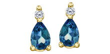 Charger l'image dans la galerie, Earrings - Diamonds &amp; London Blue Topaz 10kt Yellow Gold - Maple Leaf Diamonds | ML1029YLBT
