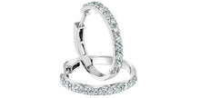 Load image into Gallery viewer, Hoop Earrings | 14kt White Gold | 2.00ct Lab Grown Diamonds
