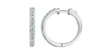 Load image into Gallery viewer, Hoop Earrings | 14kt White Gold | 2.00ct Lab Grown Diamonds

