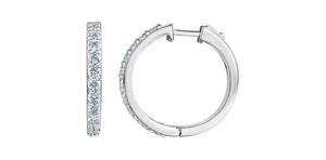 Hoop Earrings | 14kt White Gold | 2.00ct Lab Grown Diamonds