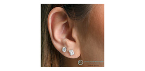 Stud Earrings 14kt white gold | LGD | 2.00ct round cut