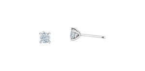 Stud Earrings 14kt white gold | LGD | 0.50ct round cut