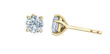 Load image into Gallery viewer, Stud Earrings 14kt Yellow Gold | LGD | 2.00ct round cut
