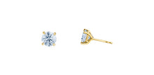 Load image into Gallery viewer, Stud Earrings 14kt Yellow Gold | LGD | 4.00ct round cut
