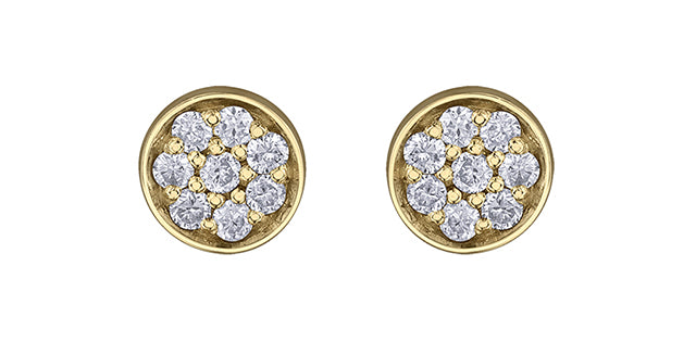 Diamond Earrings 10Kt yellow gold | DD7972Y