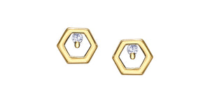 Earrings - Natural Diamonds -  10Kt Yellow Gold  | DD7995YG