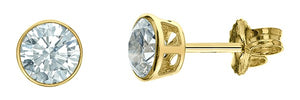 Stud Earrings 14kt yellow gold LGD | 1.00ct round cut total