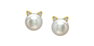 Earrings - Pearls & Diamonds -  10kt Yellow Gold |  DD8232YPEA