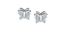 Load image into Gallery viewer, Butterfly Stud Earrings - 10kt white gold - Laboratory Grown Diamonds | 70036
