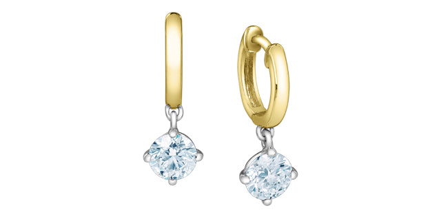 Earrings - 10kt Yellow Gold - Laboratory Grown Diamonds | 70048