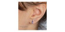 Charger l&#39;image dans la galerie, Diamond &amp; Tanzanite earrings 10Kt white gold | DD7965WTZ
