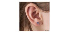 Charger l&#39;image dans la galerie, Diamond &amp; Tanzanite earrings 10Kt white gold | DD7965WTZ
