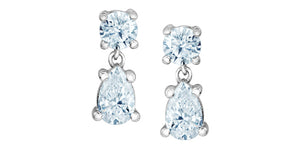 Earrings - 10kt white gold - Laboratory Grown Diamonds | 70028