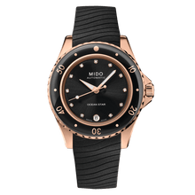 Load image into Gallery viewer, Mido Ocean Star 36.5 - Rose Gold Color PVD - Black - 36.5mm | M0262073705600
