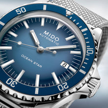 Load image into Gallery viewer, Mido Ocean Star Tribute - Blue Gradient - Special edition (1 Extra Strap) - 40.5mm | M0268071104101
