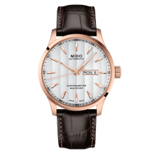 Load image into Gallery viewer, Mido Multifort Chronometer 1 - Rose Gold Color PVD - Silver - 42mm | M0384313603100
