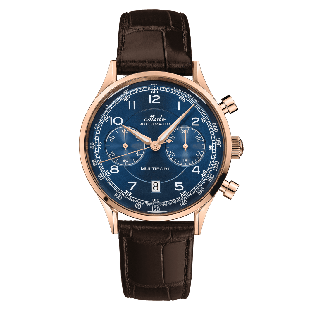 Mido Multifort Patrimony Chronograph  - Blue - 42mm | M040.427.36.042.00