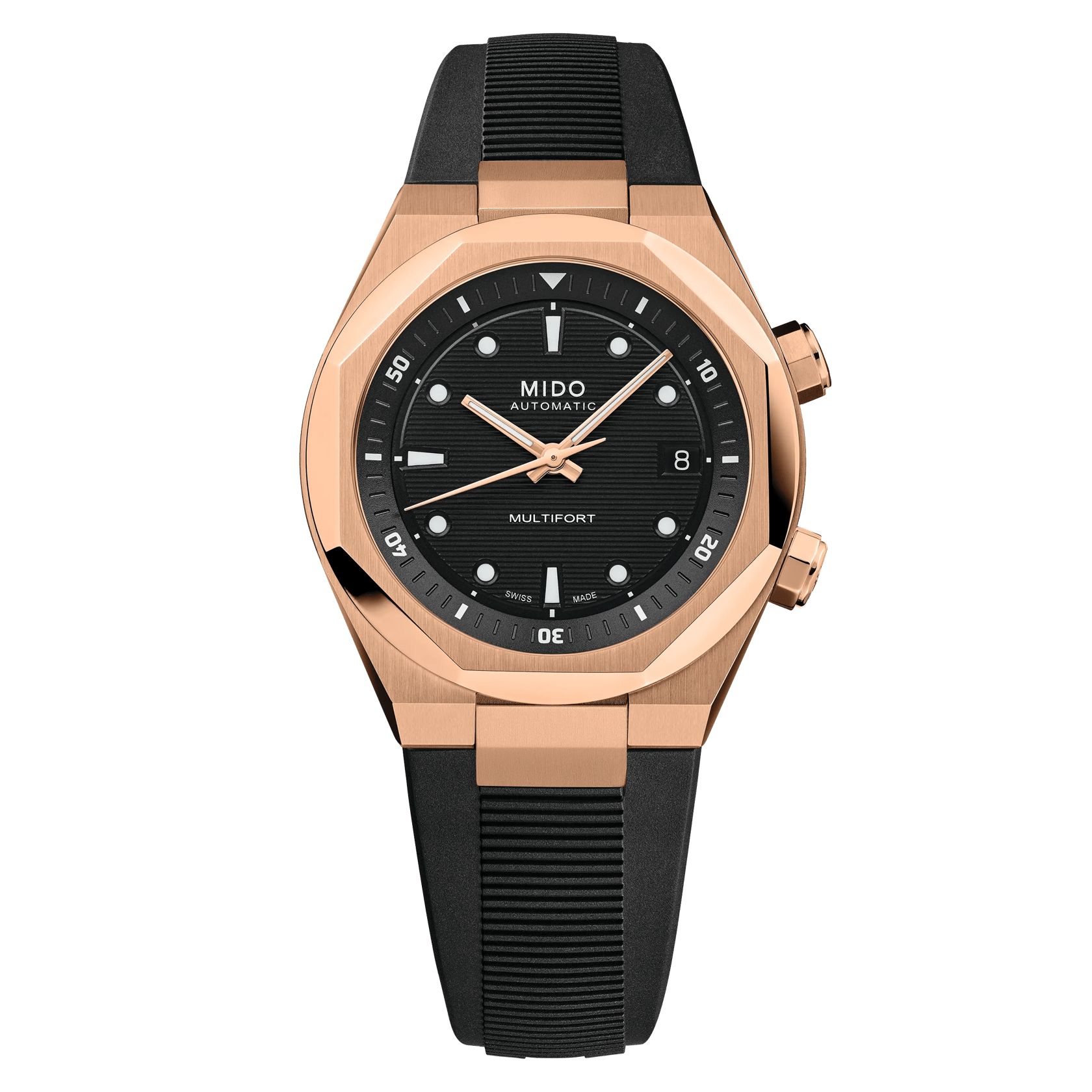 Mido Multifort 8 Two Crowns - Black - 38.40 x 40 mm