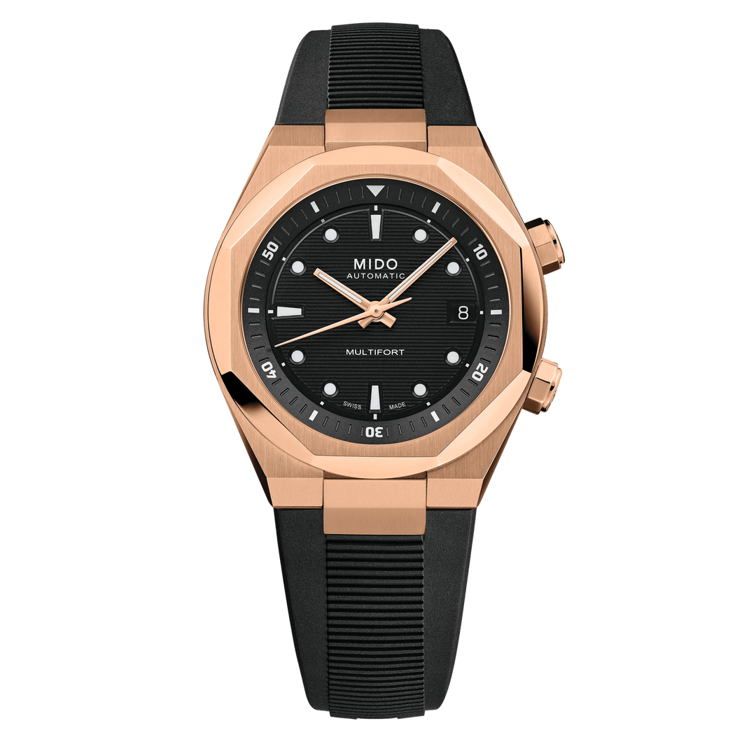 Mido Multifort 8 Two Crowns - Black - 38.40 x 40 mm