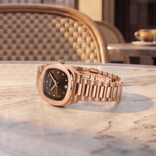 Charger l'image dans la galerie, Mido Multifort TV 28 Quartz - Brown - Full rose-gold-coloured PVD - 27.6X28mm | M0491103329600
