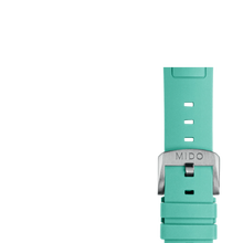 Charger l'image dans la galerie, Mido RUBBER STRAP, Turquoise Multifort Shape 22mm
