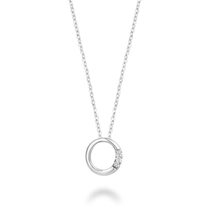 Mini Diamond Initial - 10Kt White Gold - A to Z