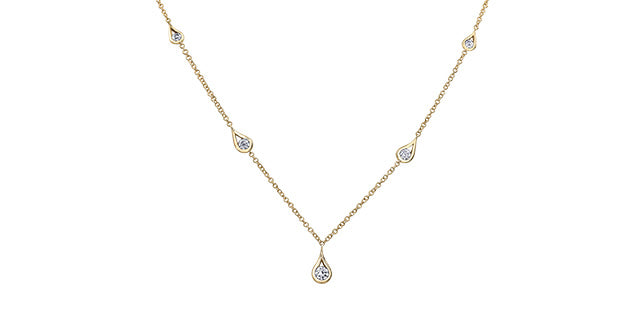 Necklace  14kt Yellow Gold - Maple Leaf Diamonds | ML670