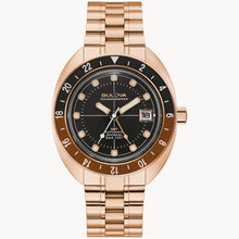 Load image into Gallery viewer, Bulova Oceanographer GMT - Rose Gold-Tone - black  | 97B215

