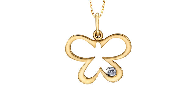 Chain & pendant - Natural Diamonds - 10kt Yellow Gold | PLT27190C-10