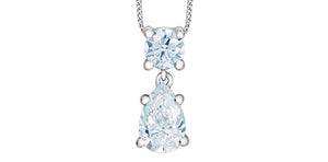 Necklace - 10kt White Gold - Laboratory Grown Diamonds | 70027