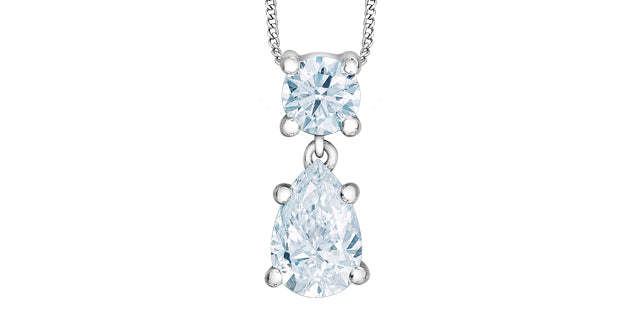 Necklace - 10kt White Gold - Laboratory Grown Diamonds | 70027