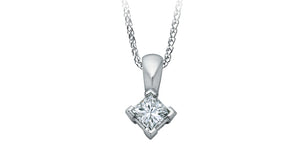 Necklace- Natural Maple Leaf Diamonds -  14kt White Gold | AM421W33