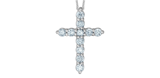 Cross - 10kt White Gold - Laboratory Grown Diamonds | 70033