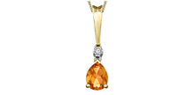 Charger l&#39;image dans la galerie, Pendant and Chain 10kt Yellow Gold - Citrine &amp; Diamond | PP1889C-10
