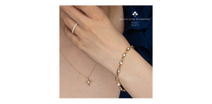 Pendant and Chaine - Natural Maple Leaf Diamonds - 14kt Yellow Gold | PP234/14C