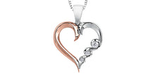 Charger l&#39;image dans la galerie, Heart pendant  - 10kt Rose and White Gold | ML297
